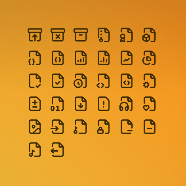 Line Files & Folders Pack Vol. 1