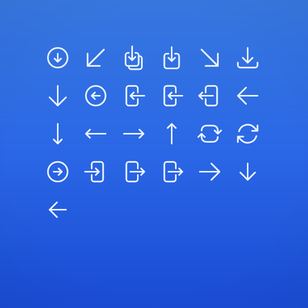 Outline Arrow Pack 24px Vol. 1
