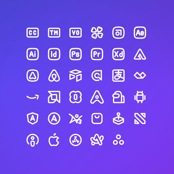 Outline Social & Brands Pack Vol. 1