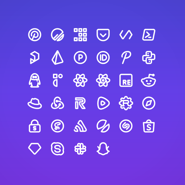 Outline Social & Brands Pack Vol. 8